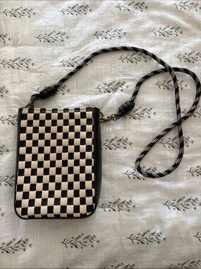 Universal Thread Black and White Checkerboard Crossbody Bag
